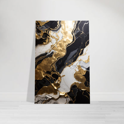 Dark Abstract Art with Gold Touches