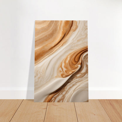 Creamy Ivory and Taupe Marble Abstraction